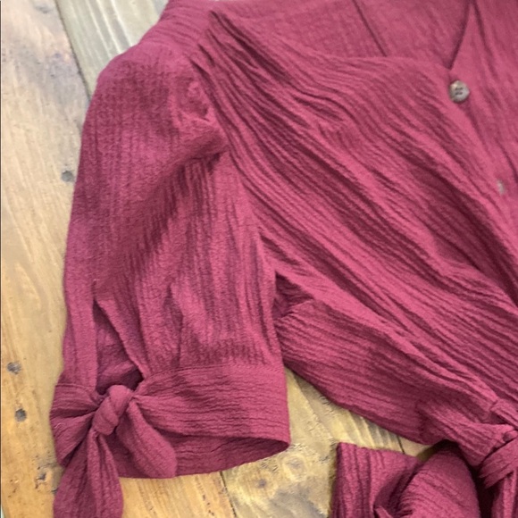 Calvin klein Burgundy Button-Up Jumpsuit - Picture 5 of 13